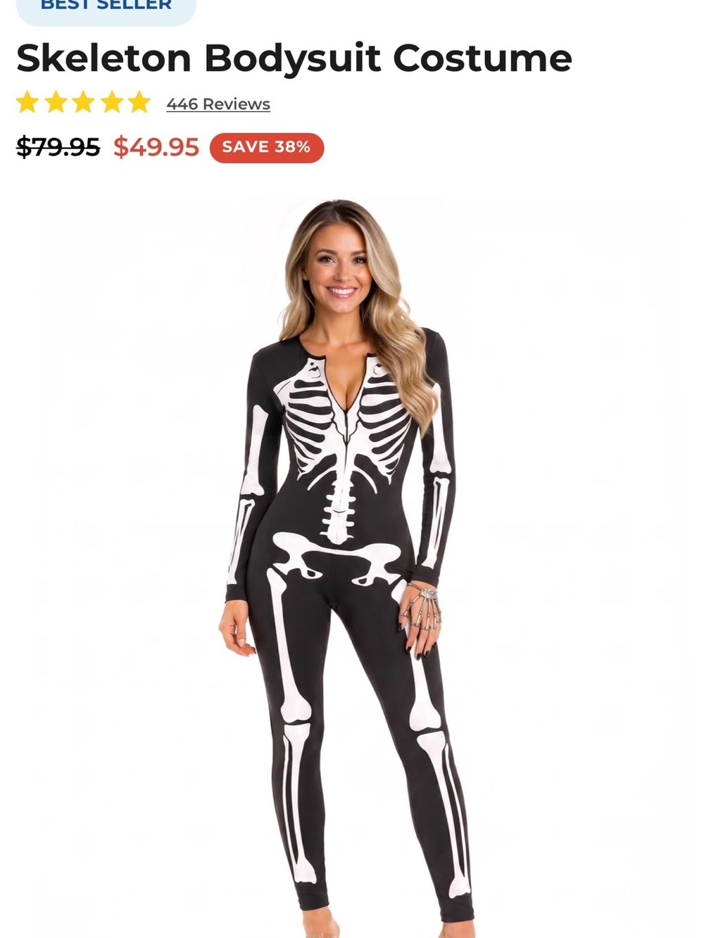 Tipsy Elves Skeleton Costume - Picture 8 of 8